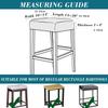 Elastic Rectangle Bar Stool Covers Vanity Stool Cover Jacquard Chair Seat Slipcover Counter Stool Covers Saddle Seat Cover