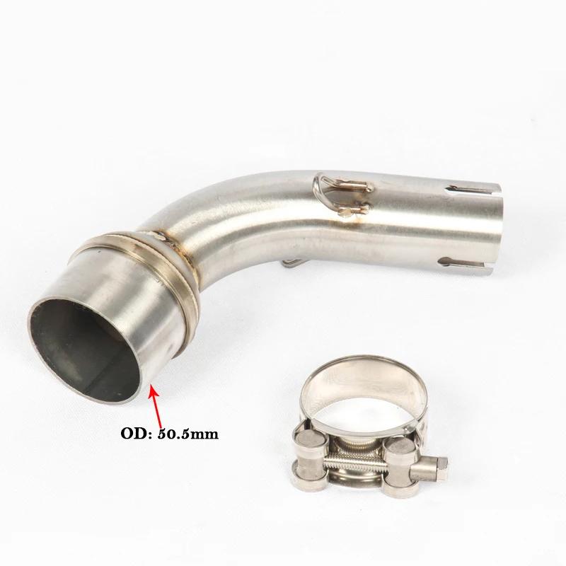 

For Yamaha YZF R25 R3 MT-03 MT03 Motorcycle Exhaust 51mm Escape Systems Connection Muffler Modified Slip On Middle Link Pipe Type A