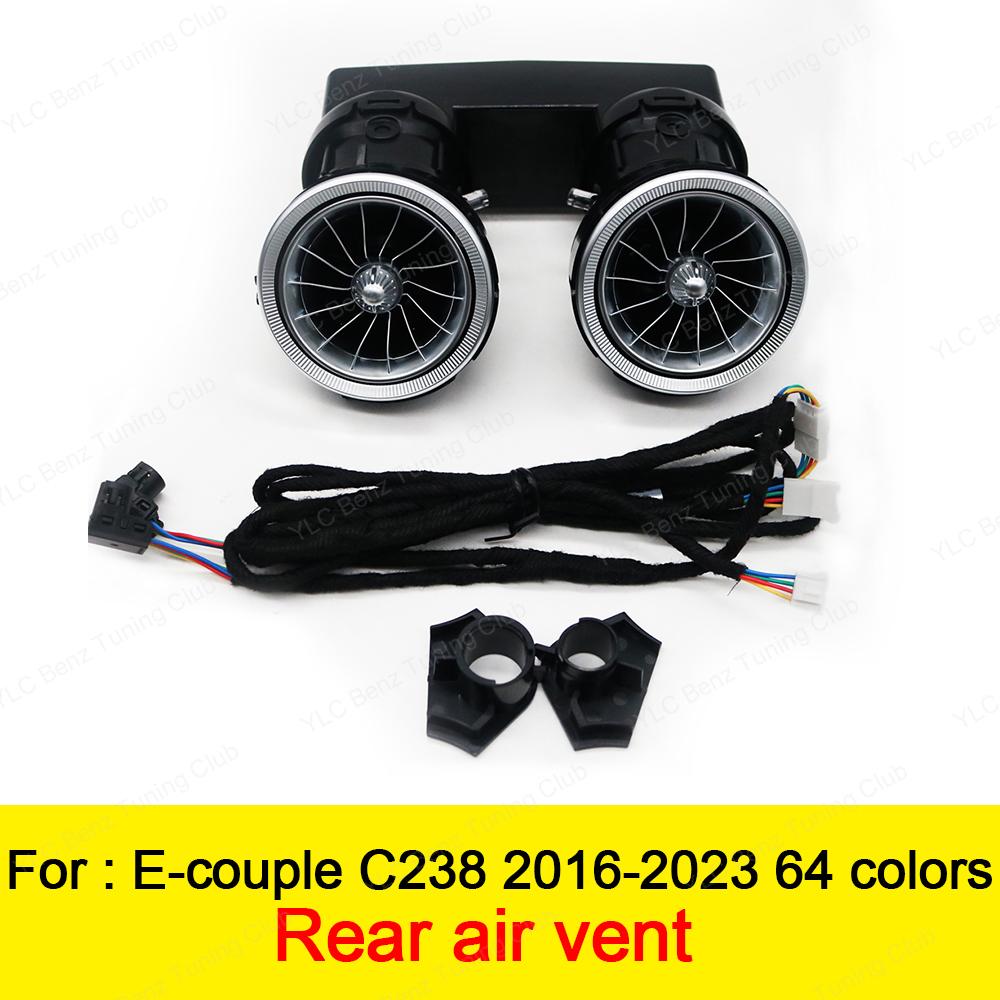 64 Colors LED Air Vents For Mercedes Benz W213 E-Class Coupe AMG E43 E53 E250 3D Rotating Tweeter Speaker Interior Ambient Light