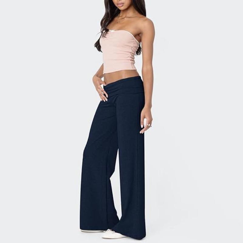 Women Casual Flared Yoga Pants Comfortable Sports Workout Long Trousers