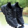 Cold Sticky Men's Shoes Trendy Outdoor Sports Shoes Spring and Autumn New Waterproof Leather Surface Thick Sole Lightweight Trendy Casual Shoes