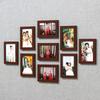 7-Zoll Minimalistisches Modernes Neun-Gitter Wand-Fotorahmen-Set – Stanzfreie Wohnzimmerdekoration