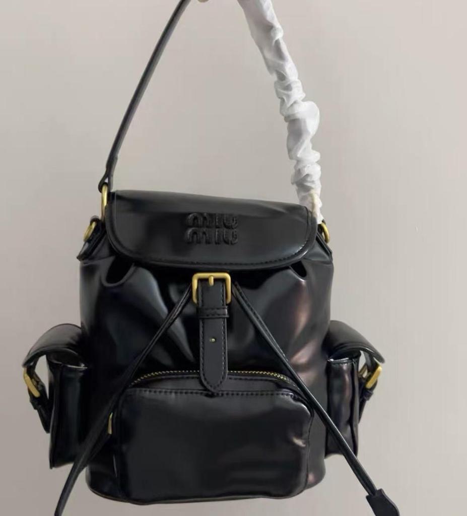 MlUMlU2025 Retro Canvas Backpack: Women's College Style, Large Capacity, Single Shoulder Bag