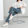 Women's High Waist Bootcut Ankle Pants Denim Slim Fit Vintage Trousers Summer