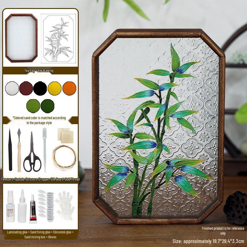 B.Y.K Cloisonné-Emailmalerei Teeschale DIY-Set