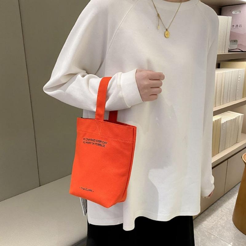 Simple Casual Handbags Canvas Shoulder Crossbody Bags Large Capacity Shopper Bag Letters Shoulder Crossbody Bags Purse