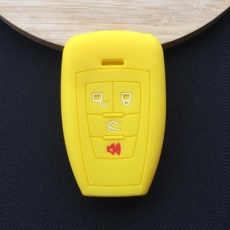 Silikon Auto Schlüsselhülle Case Schale für Baic BJ40 PLUS EX5 EU5 EC5 bj80 4-Tasten Smart Key Auto Zubehör