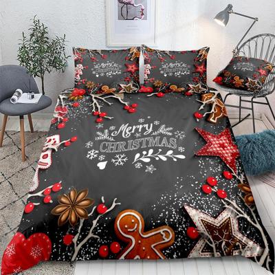 3 pezzi set copripiumino natalizio fiocchi di neve stelle biancheria da letto bambini ragazzi ragazze microfibra copripiumino rosso tessuti per la casa dropship