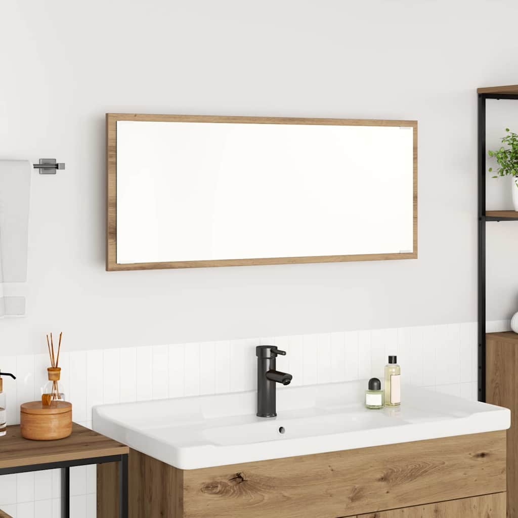 Mirror Artisan Oak 90 x 8.5 x 37 cm Particleboard