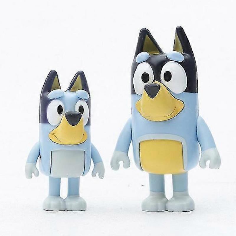 8dílná sada Bluey Hračky Anime Kloubové Pohyblivé Akční Figurky Model Dárky Figurky [HK] jedna velikost