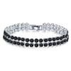 Meier Double row zircon bracelet, premium zircon drop bracelet