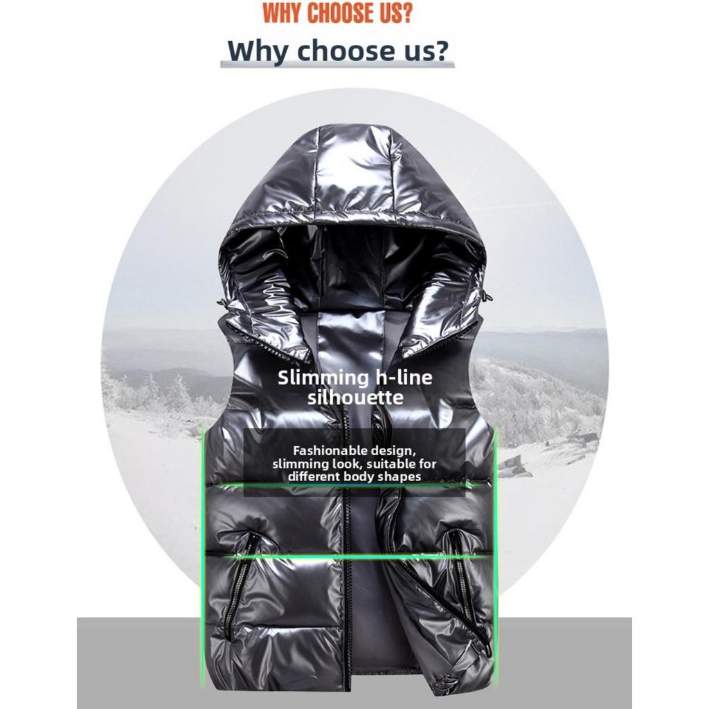 Parent Child Outfit, Cotton Vest, Winter New Style, Shiny Cotton, Shoulder Cotton Vest