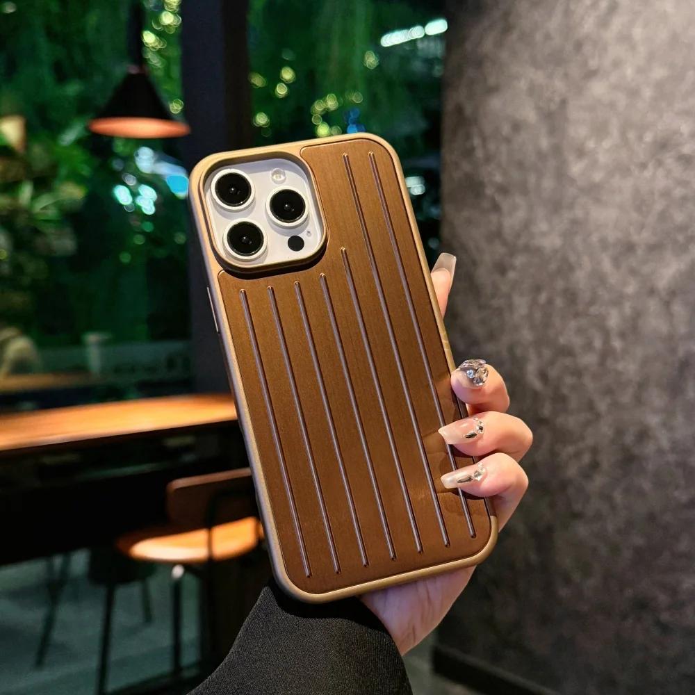 

3D Чохол-Валіза Металевий З Приємним На Дотик Покриттям для IPhone 17 Pro Max 16 15 14 13 для Rimowa Алюмінієвий Сплав Задня Захисна Кришка з Подарунковою Коробкою iPhone17 зелений