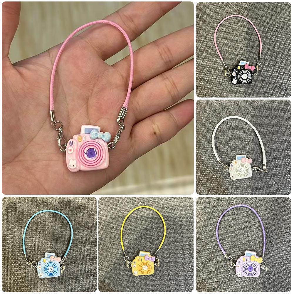 Mini DIY Camera Dress Up Plush Toy for 17cm Labubu Doll Accessories Dollhouse Hanging Neck Accessories Dollhouse Pendant