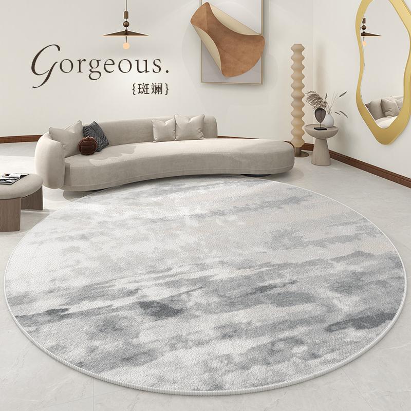 Wabi-sabi Style Living Room Decoration Carpet Light Luxury Rugs for Bedroom Fluffy Soft Plush Floor Mat Thickend Study Round Rug