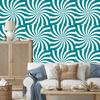 Hippie Turquoise Background Wallpaper for Living Room and Bedroom 50x1000