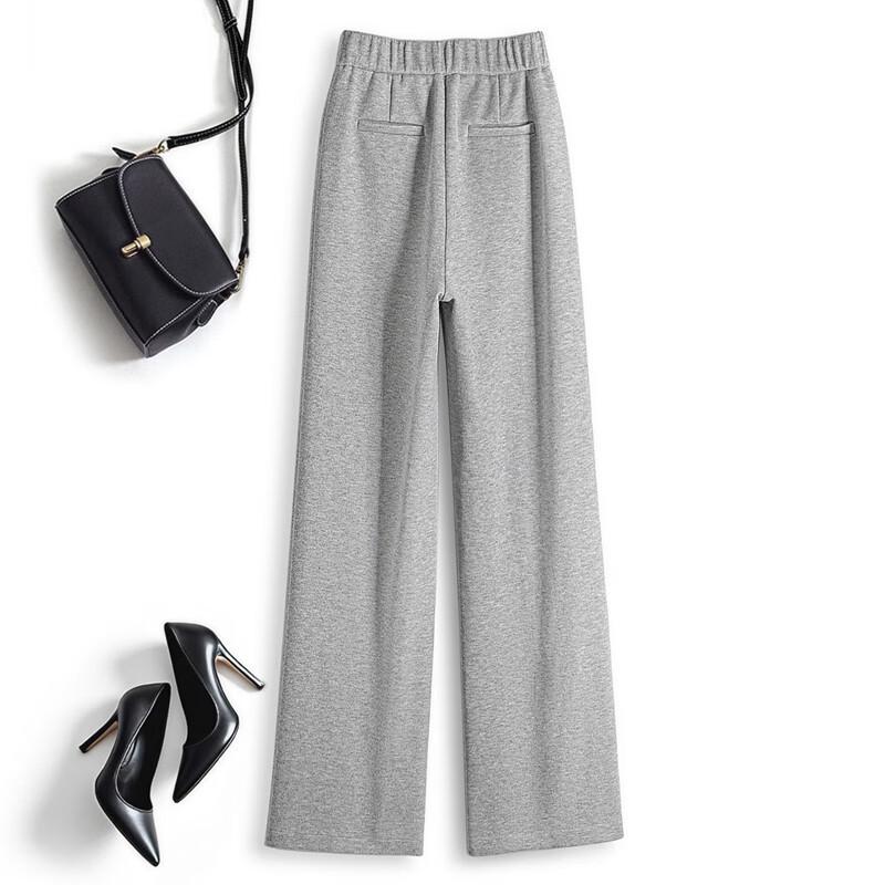 Sisbay Women's Elastic Waist Straight Leg Casual Pants