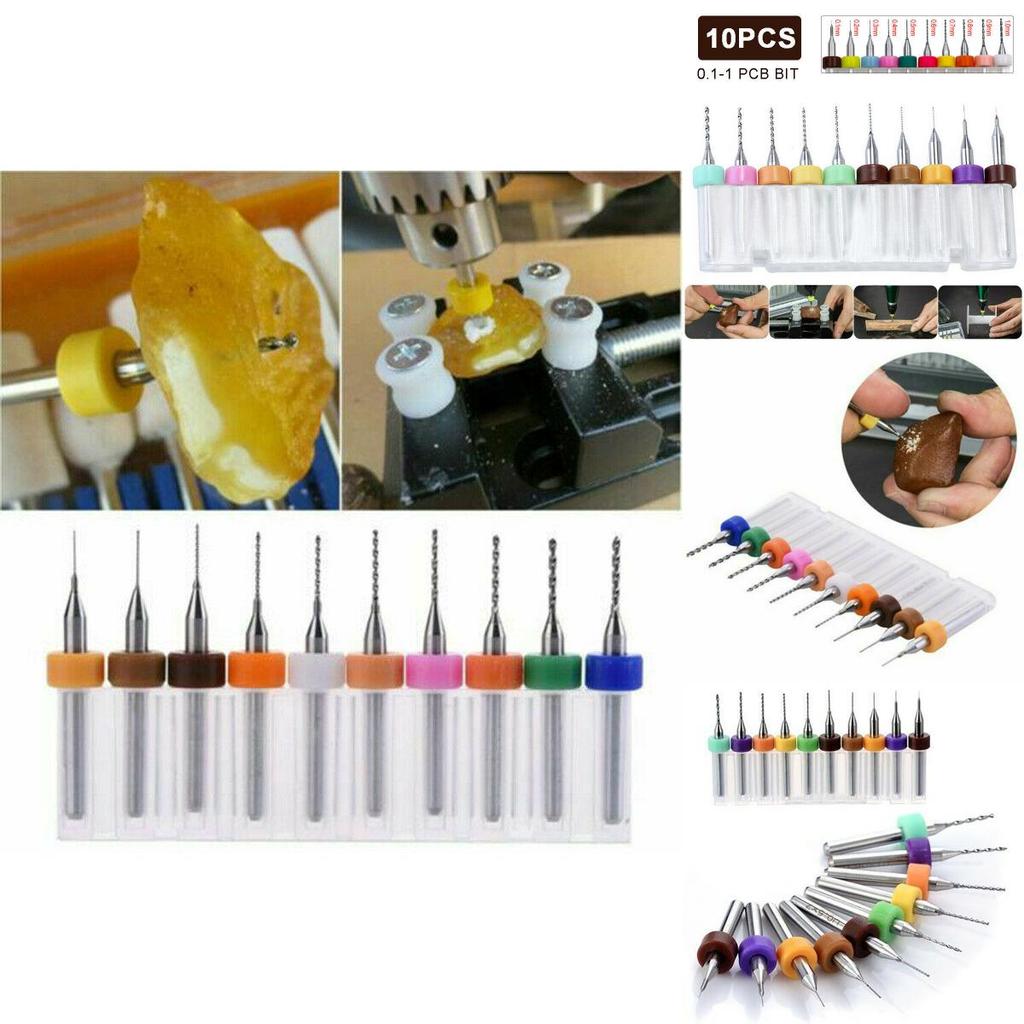 High-quality 10pcs Pcb Carbide Micro Twist Drill Bits Set Perfect For Jewelry Making