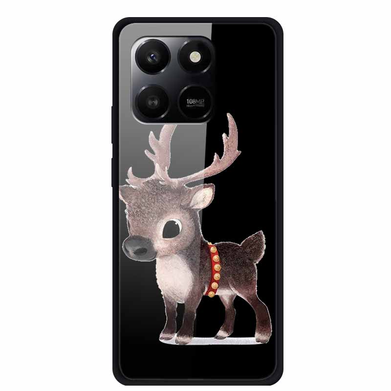 Phone Case For Honor 400 Smart Play 10T Case Luxury Cartoon Tempered Glass Hard Back Cover For Honor X7d Case Coque Funda Shell
