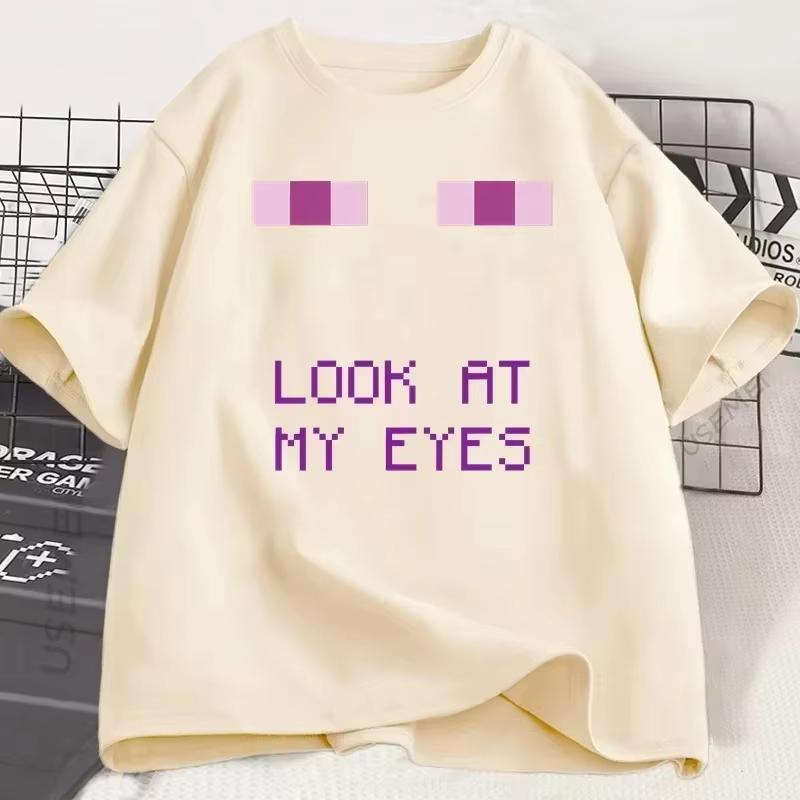 T Shirt Unisex Retro Game Cyberpunk Graphic Crew Neck Short Sleeve Soft Cotton Harajuku Egirl Streetwear Tee Tops