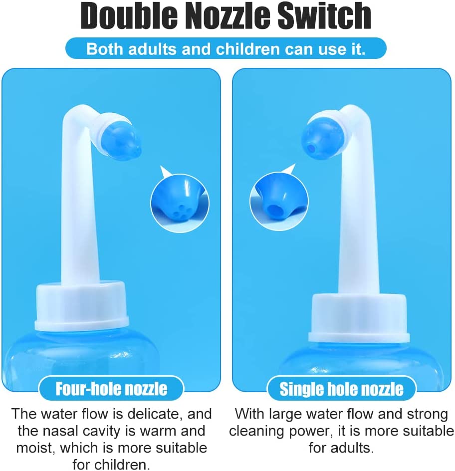 Nose Wash Cleaner Nasal Irrigator Rinse Bottle Nose Protector Avoid Allergic Rhinitis Adults Children Neti Pot 300ML 500ML