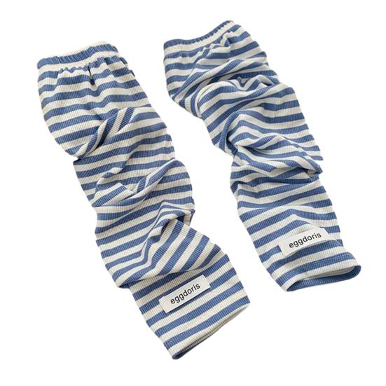 Stripete armermer for menn kvinner UV-beskyttelse lange fingerløse hansker