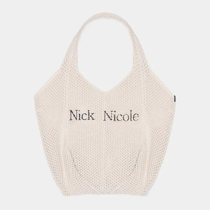 NICOLE CROCHET KNIT BAG_IVORY