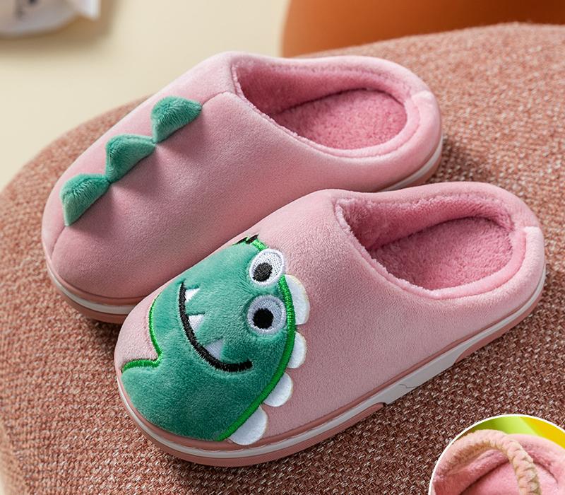 Slippers Winter Boys Girls Warm Dinosaur Toddler Baby Home Slippers Children Indoor House Floor Slippers Cartoon Style For Kids 20