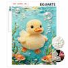 DIY gerahmtes Perlenmalerei-Set Süße Ente schwimmt mit Goldfischen Funkelnde Perlenleinwand Kreatives Bastelgeschenk für Frauen Erwachsene Wandkunst Dekor