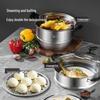 MAXCOOK 304 Stainless Steel Composite Bottom Double Layer Steamer