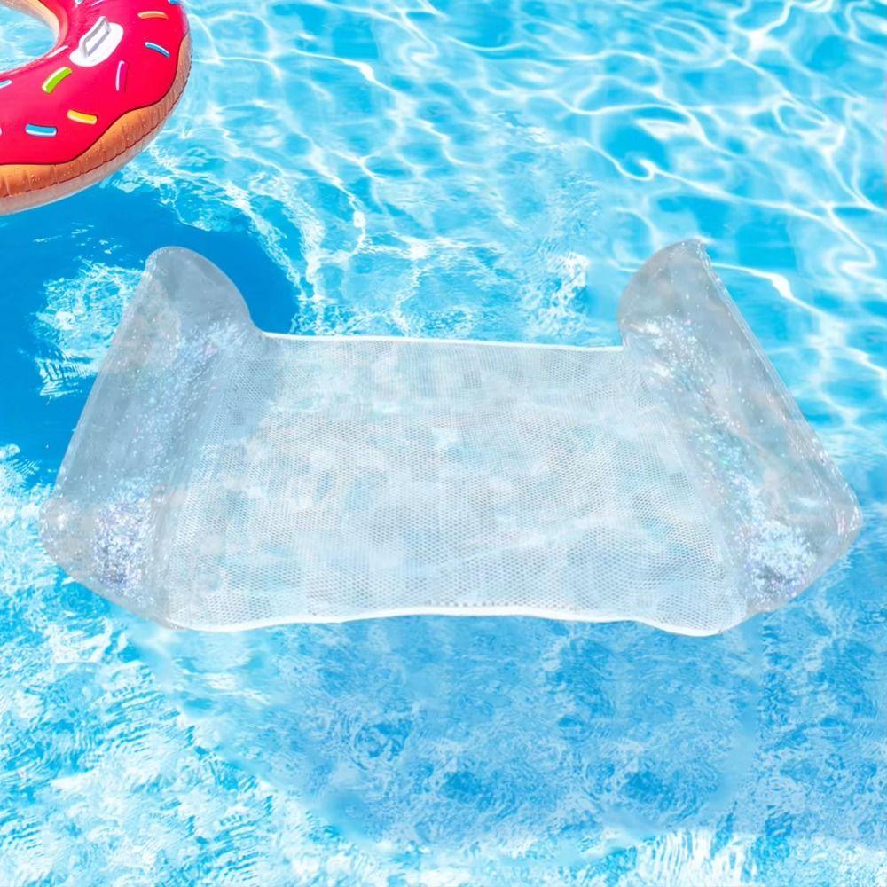 Foldable Water Hammock Recliner Inflatable Sea Swimming Ring  for Beach River and Pool