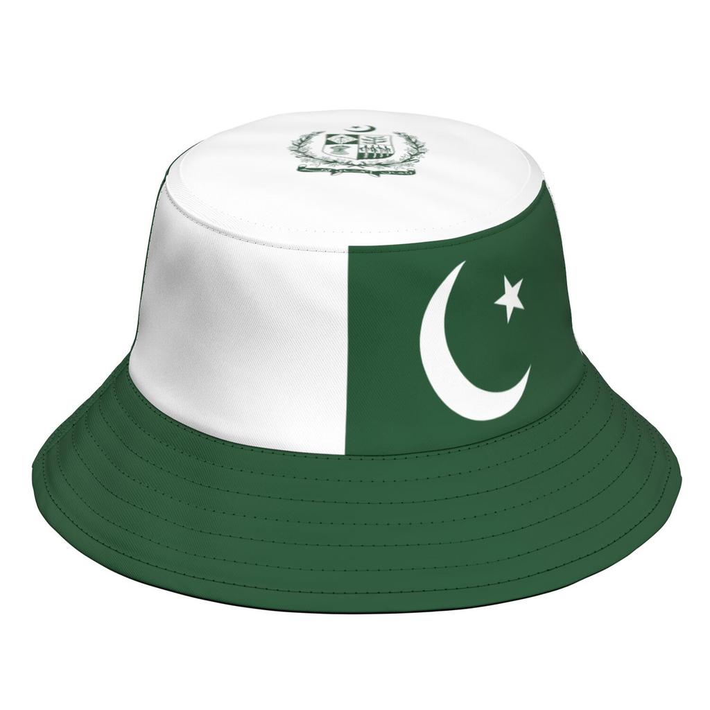 Pakistan Fisherman Hats Free Custom Name Logo Bucket Cap Nation Flag Islam Arabic Islamic Pk Pakistani Arab Print Photo Headgear