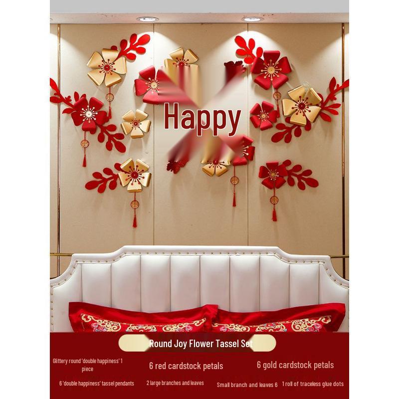 Wedding Bunting Décor Set for Bride and Groom's Room and Living Room Background