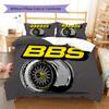 BBS Muster Bettwäsche, Steppbett Set Bettbezug Kissenbezug Zuhause Geburtstagsgeschenk (1 Bettbezug + 2 Kissenbezüge, ohne Füllung)