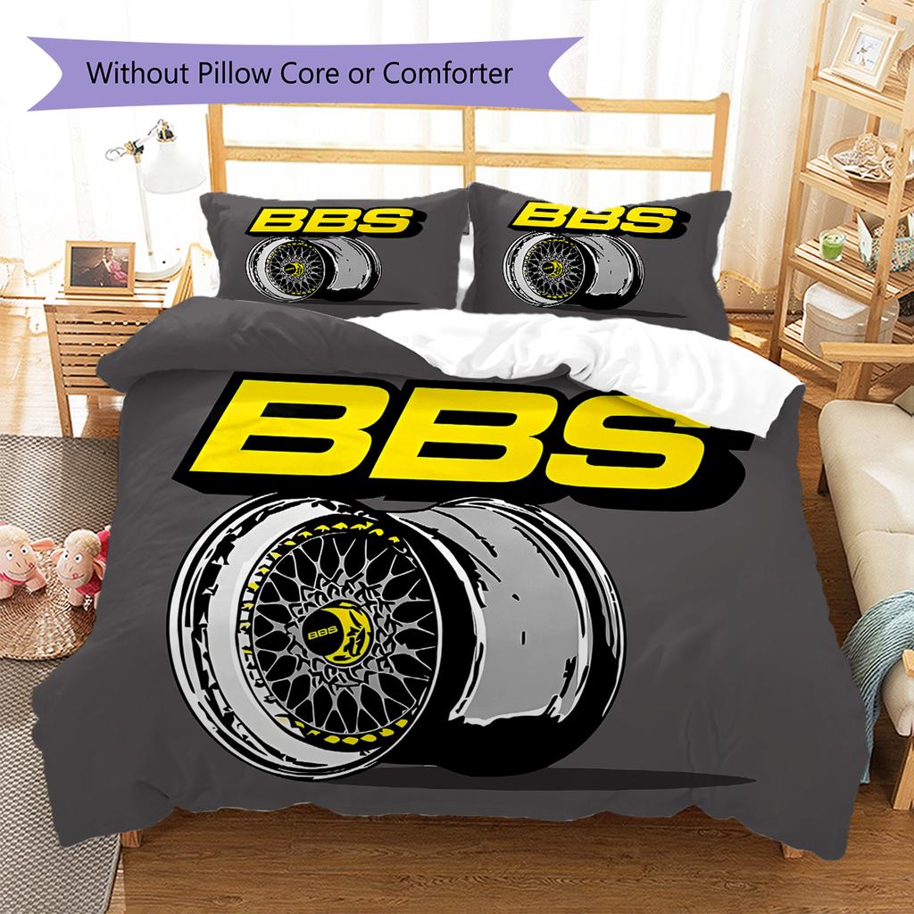 BBS Muster Bettwäsche, Steppbett Set Bettbezug Kissenbezug Zuhause Geburtstagsgeschenk (1 Bettbezug + 2 Kissenbezüge, ohne Füllung)