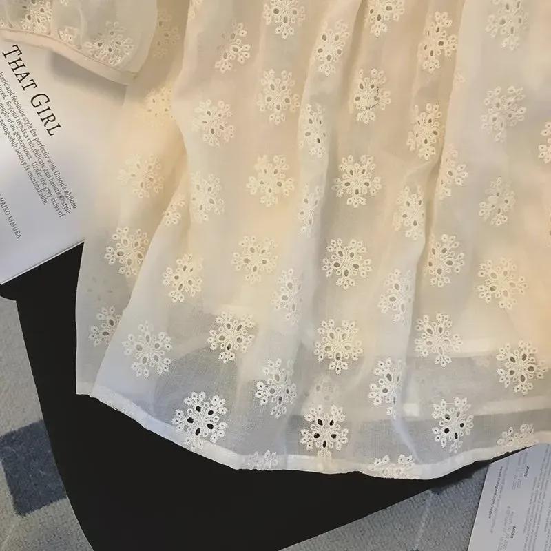 French Temperament Puff Sleeve Summer Shirt - Fashionable Age-Reducing Design for Women