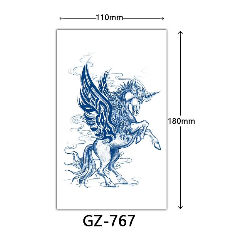 Tattoo-Aufkleber mit Fruchtsaft, Tattoo-Aufkleber mit Kräutern, semi-permanente Tattoo-Aufkleber mit englischen Buchstaben