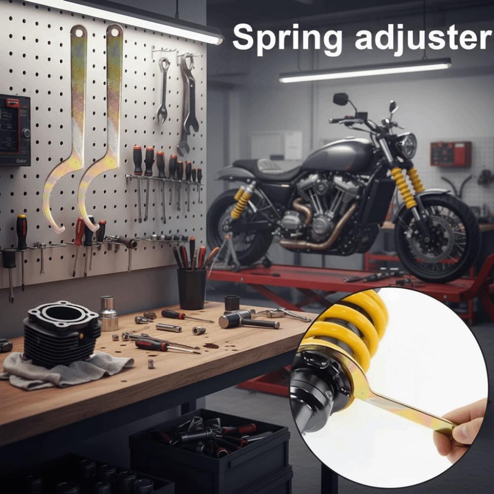 Hook Design Shock Absorbe Wrench Crescent C Spanner Wrench Spring Adjuster Wrench Mechanical Tool
