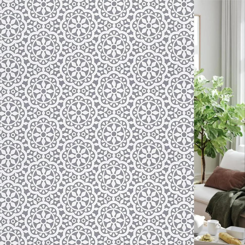 Wide 75/90 Cm Stained Glass Privacy Window Film, Frosted Solar Protection Window Decals, Matte Anti UV Window Tint