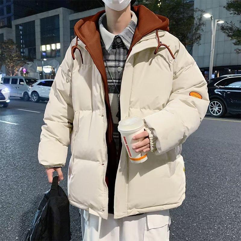 Men's Daily Short Cotton Jacket Casual Style Warm Winter Coat