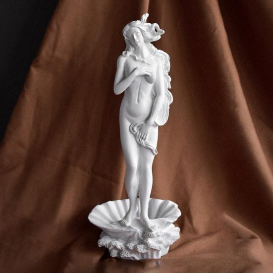Venus Goddess Sculpture, Matte White Resin Venus Figurine, European Style Artistic Desktop Decoration for Living Room Study Room Home Office Decor