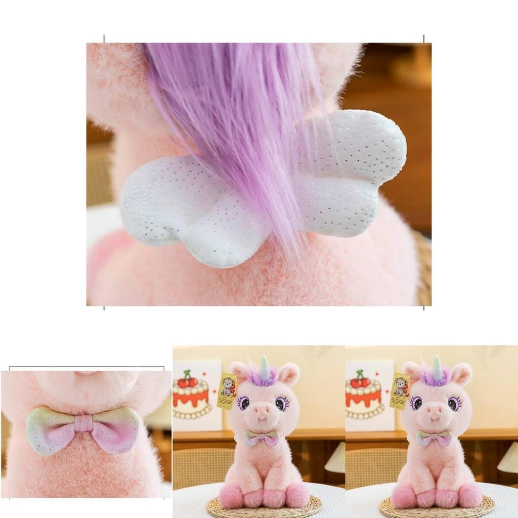 Adorable Unicorn Plush Toy Rainbow Pony Pillow For Kids Soft Cuddly Stuffed Animal