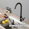 1PC Pull-Out Kitchen Faucet, Cold And Hot Water, Stainless Steel Sink, Extendable And Rotatable Faucet.