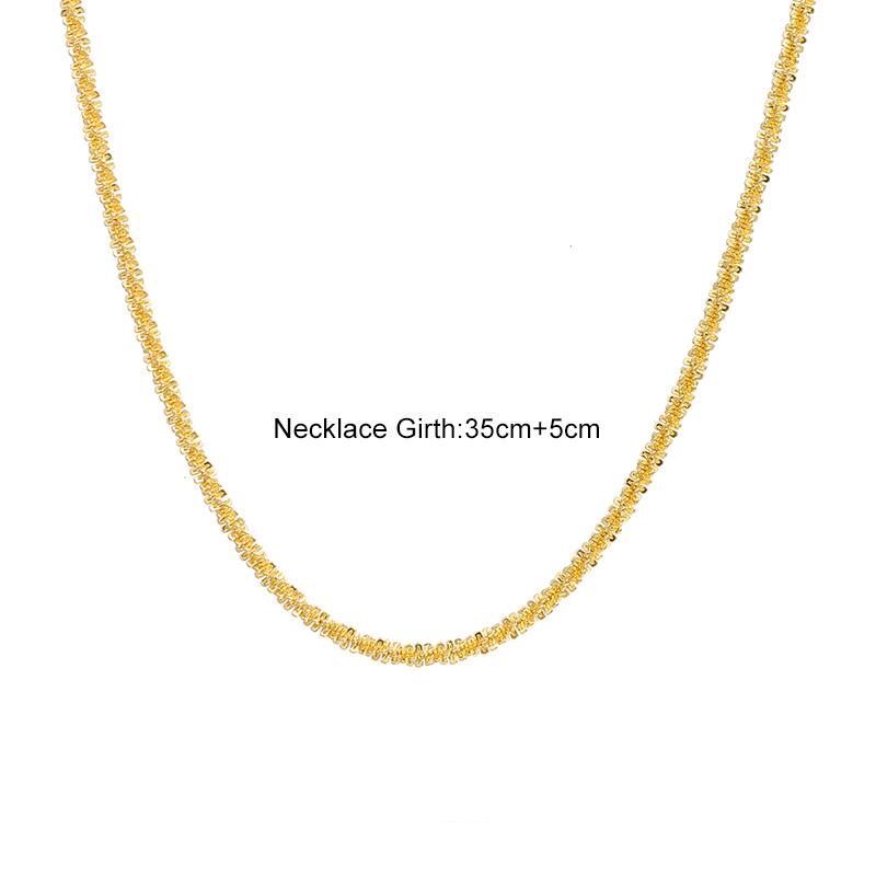 Shiny Metal Simple Silver Color Necklace Women Elegant Exquisite Jewelry Gift