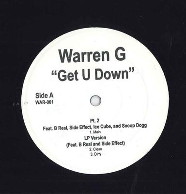 12-tolline plaat WARREN G - Get U Down WAR001 MÄRGISTUSETA 2006 Tundmatu räpp ja hiphop/R&B Kasutatud