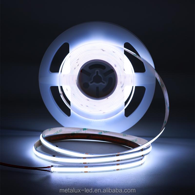 Smart Dual Voltage Dual CCT COB Strip 608LEDs 12V 24V Compatible Tunable White 2700K 6500K for Home Wall Wash Ceiling Light