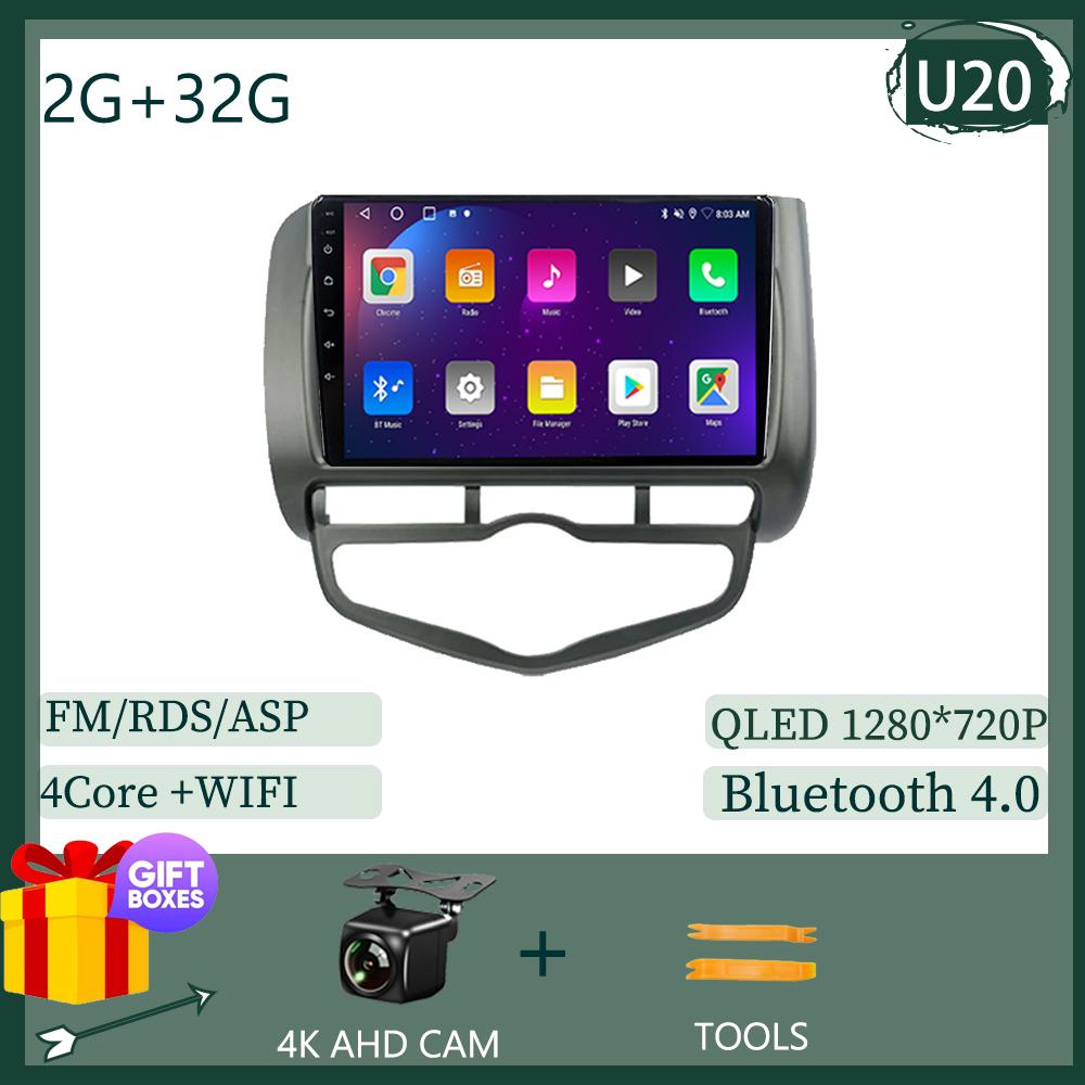 Car Video Player Android 14 For HONDA JAZZ City 2002-2007 Carplay Auto Stereo 7862 Radio Vídeo Touch QLED BT WIFI DSP IPS DVD