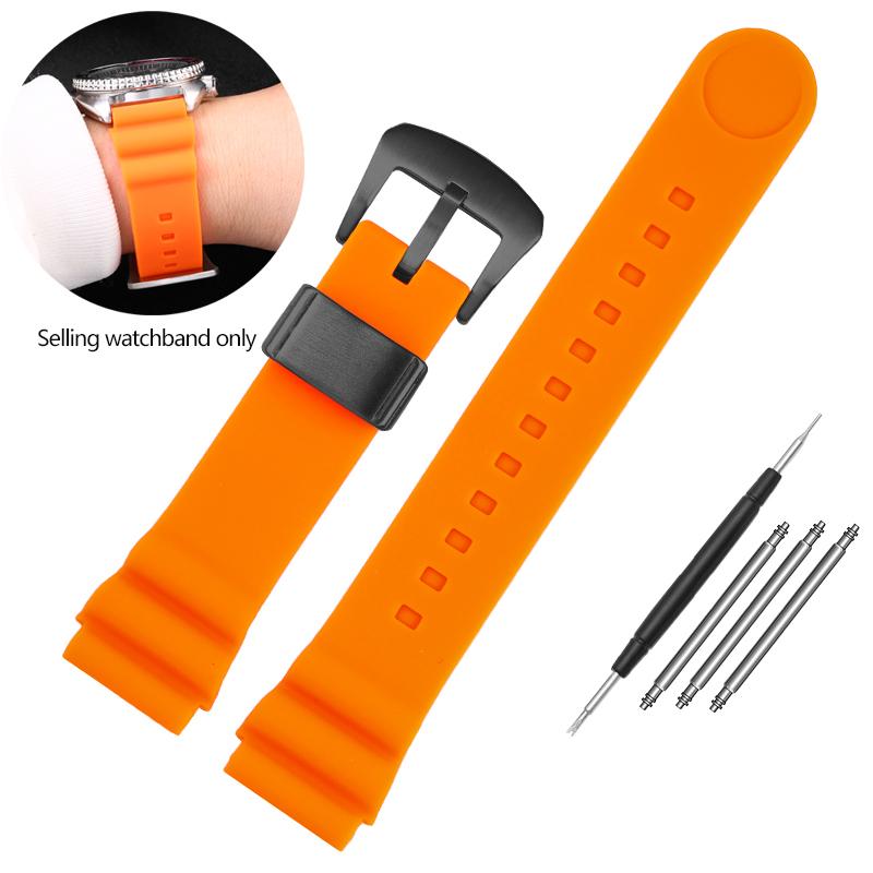 22mm Diving Rubber Strap for Seiko Watch SKX007 PROSPEX SRP777J1 No.5 Water Ghost Abalone Men Sport Silicone Watchband Bracelet