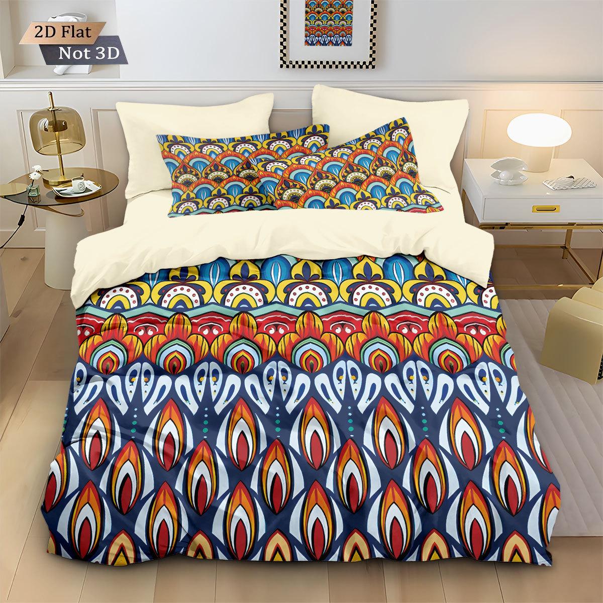 

Ceramic Tile Pattern Duvet Cover Set - Digital Print, 3-Piece Bedding 135x200 cm