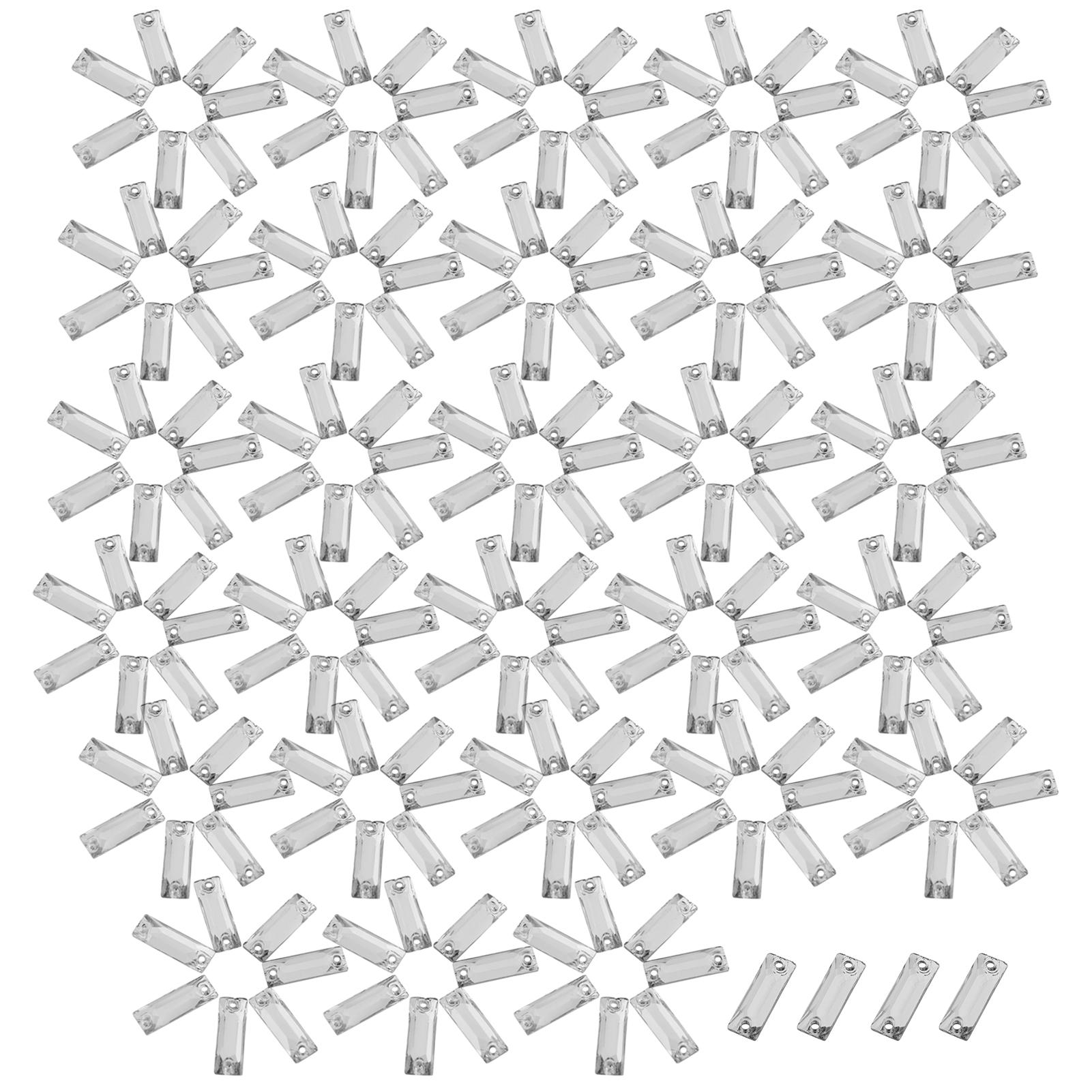 

200 шт./уп. Плоская задняя часть акриловой смолы для шитья блестящие кристаллы с отверстием для поделок аксессуары(# 10) 6*17.5mm long strip